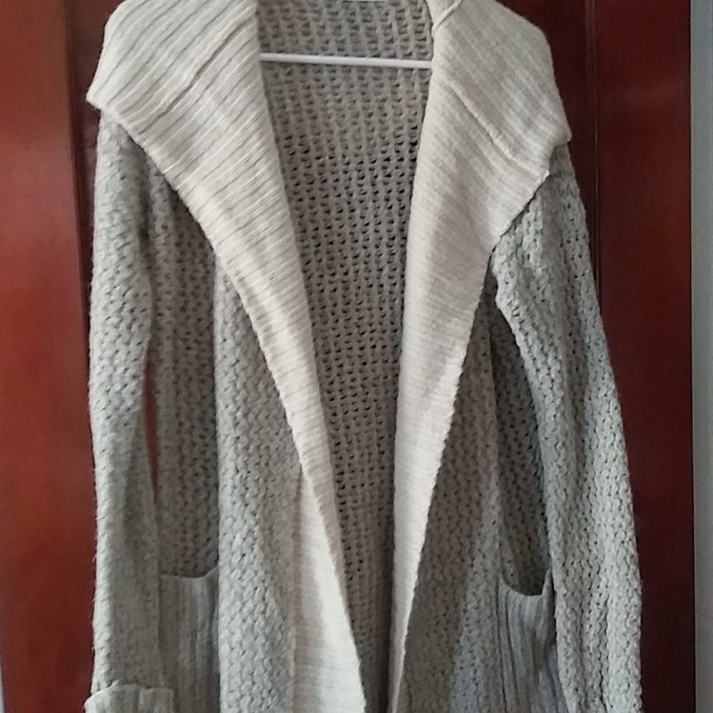 Anthropologie Sweater Duster with Hood.